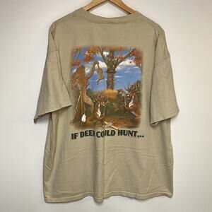 Vintage Deer Shirt Y2K Camo Hunting Fishing T-Shirt Outdoors